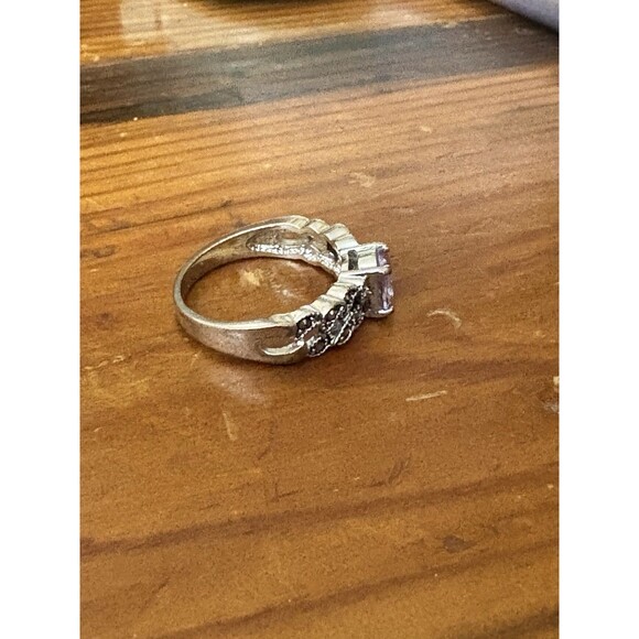 Sterling Silver Amethyst Ring Womens Size 9 Beautiful - Picture 5 of 11